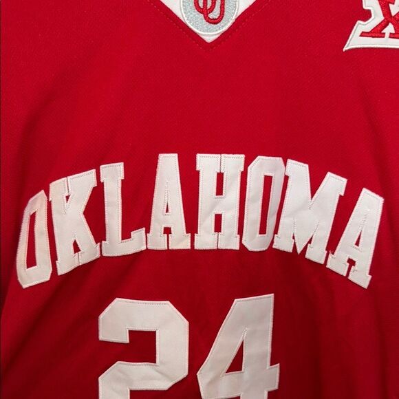 Red Oklahoma Basketball Jersey - Picture 5 of 14